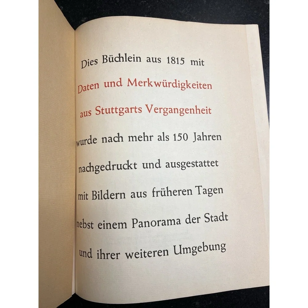 Geschichts-Daten Stuttgart – 1969 Omnitypie Facsimile – Illustrated‎ German Book